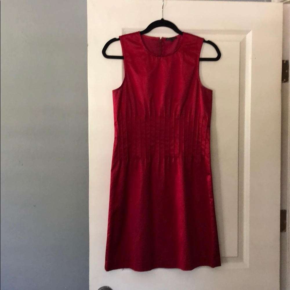 Theory red satin dress